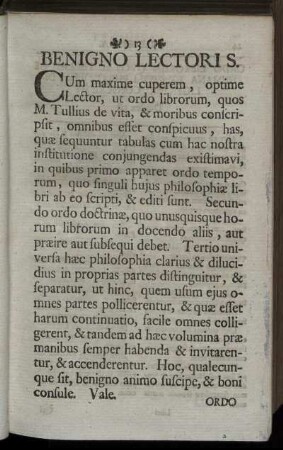 Benigno Lectoris.