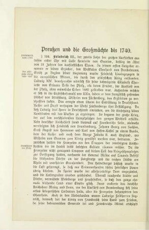 Preußen und die Großmächte bis 1740