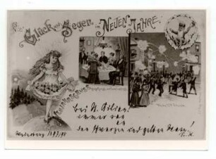 Grußkarte: Neujahrsgrüße