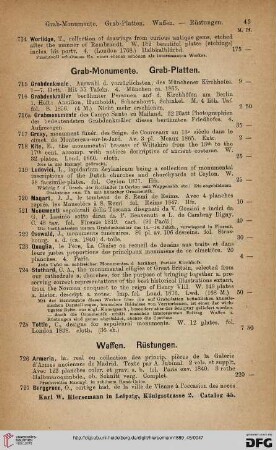 Waffen. Rüstungen (Nr. 726 - 735)