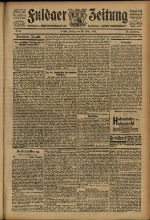 Zweite Ausgabe vom Freitag, den 30. März 1906.