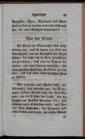 Von den Sitten.