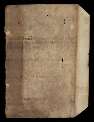 Einkunftsverzeichnis, lat. (Fragment)
