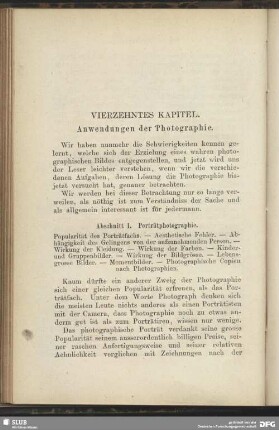 Vierzehntes Kapitel. Anwendungen der Photographie.