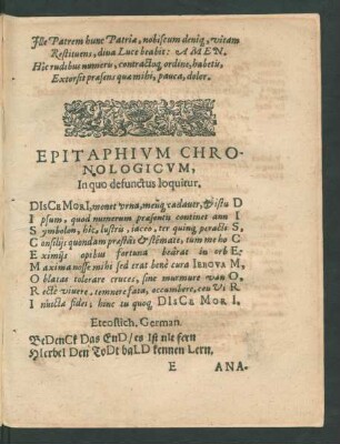 Epitaphium Chronologicum