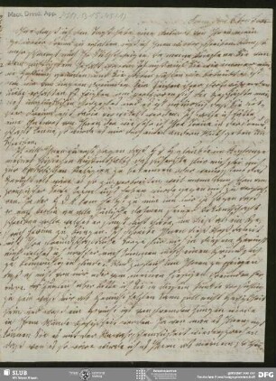 Eigenh. Brief von Sophie Bernhardi an August Wilhelm von Schlegel, Rom, 06.02.1806