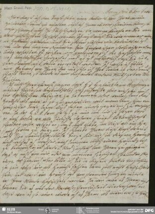 Eigenh. Brief von Sophie Bernhardi an August Wilhelm von Schlegel, Rom, 06.02.1806