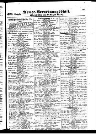 626. Ausgabe. Montag, 9. August 1915