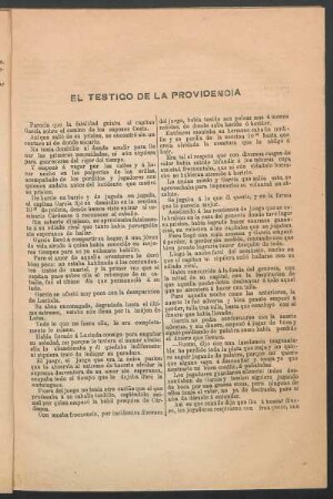 El testigo de la providencia