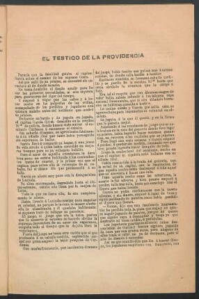 El testigo de la providencia