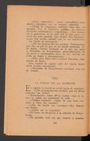 XXII - La visión de la ausente