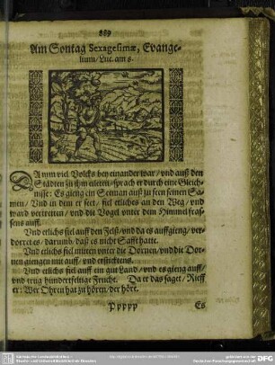 Am Sexagesimae, Evangelium, Luc. am 8.