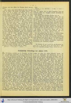 Geschichtliche Gedenktage des Jahres 1899.