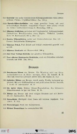 Bronzen (Nr. 548-594)