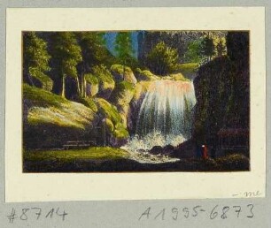 Der Amselfall im Amselgrund zwischen Rathewalde und Rathen in der Sächsischen Schweiz