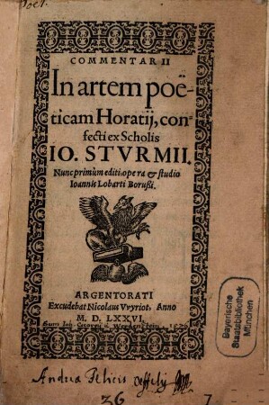 Commentarii in Artem poeticam Horatii