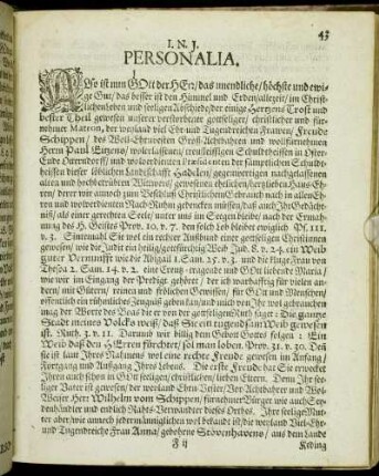 Personalia.
