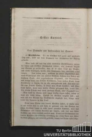 Erstes Kapitel. Vom Sammeln und Aufbewahren des Samens.