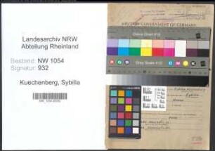 Entnazifizierung Sybilla Kuechenberg , geb. 24.05.1896 ()
