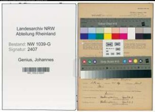 Entnazifizierung Johannes Genius , geb. 15.04.1904 (Schlosser)
