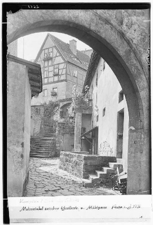 Königstein. Malerwinkel zwischen Goethestraße und Mühlgasse