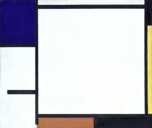 Komposition mit Blau, Schwarz, Gelb und Rot