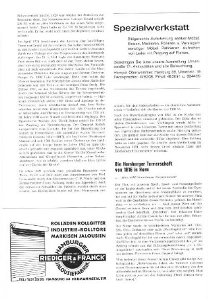 Die Hamburger Turnerschaft von 1816 in Horn