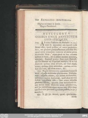 Musculorum Ossibus Unice Annexorum Usus Speciales.
