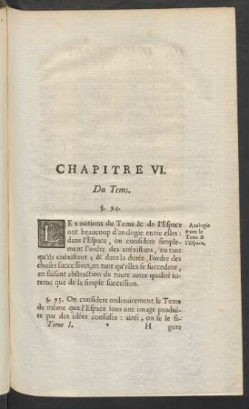 Chapitre VI. Du Tems.