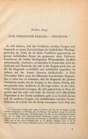 1-22 Zum Verhältnis Exegese - Dogmatik