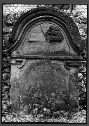 alter Friedhof, Grabstein Riedel, 18. Jh.
