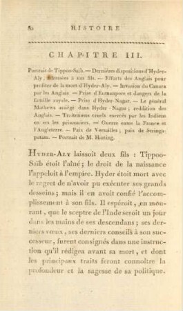 Chapitre III. Portrait de Tippoo-Saib ...