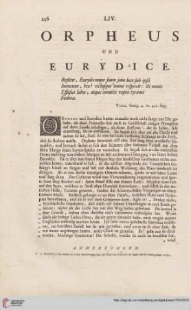 LIV: Orpheus und Eurydice
