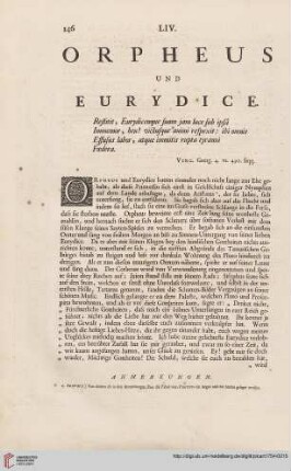 LIV: Orpheus und Eurydice