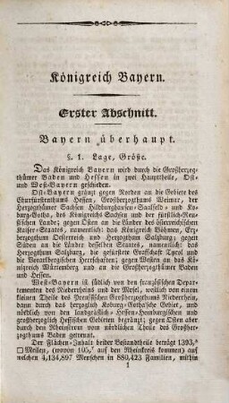 Kurzgefaßte Beschreibung des Königreichs Bayern nach den neuesten Bestimmungen : zum Gebrauche beim Unterrichte in d. vaterländ. Voksschulen