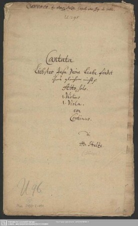 [Aria:] Liebster Jesu deine Liebe