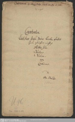 [Aria:] Liebster Jesu deine Liebe