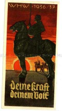 WHW-Abzeichen, Monatstürplakette, Haussammlung vom Februar 1937