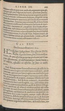 Cap. XXII. De Demonstratione ... .