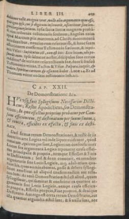 Cap. XXII. De Demonstratione ... .