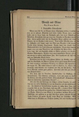 Mensch und Mime