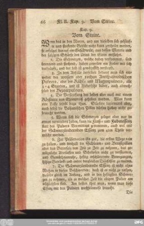 Kap. 9. Vom Steine.
