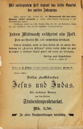 Freie Bühne für modernes Leben. 2. 1891, [b]
