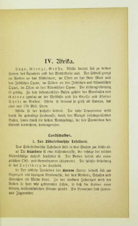 IV. Afrika