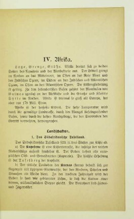 IV. Afrika