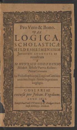 Fax Logica, Scholasticae Hildesheimensium