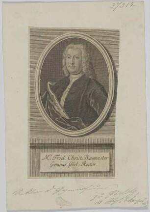 Bildnis des Frid. Christ. Baumeister