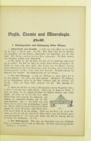 Physik, Chemie und Mineralogie