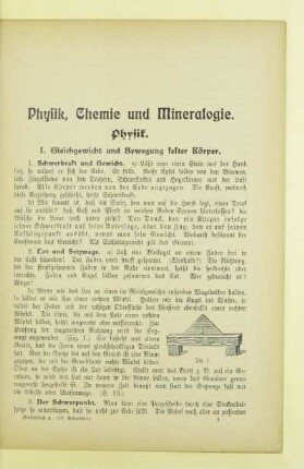 Physik, Chemie und Mineralogie
