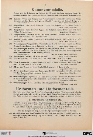 Uniformen und Uniformenteile (Nr. 286-477)